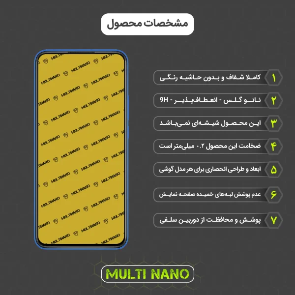 محافظ صفحه نمایش موبایل شیائومی Poco M2