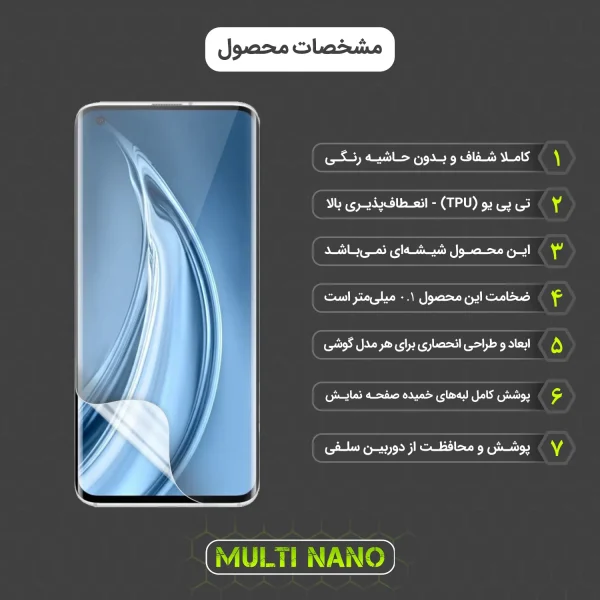 محافظ صفحه نمایش موبایل شیائومی Mi 10S