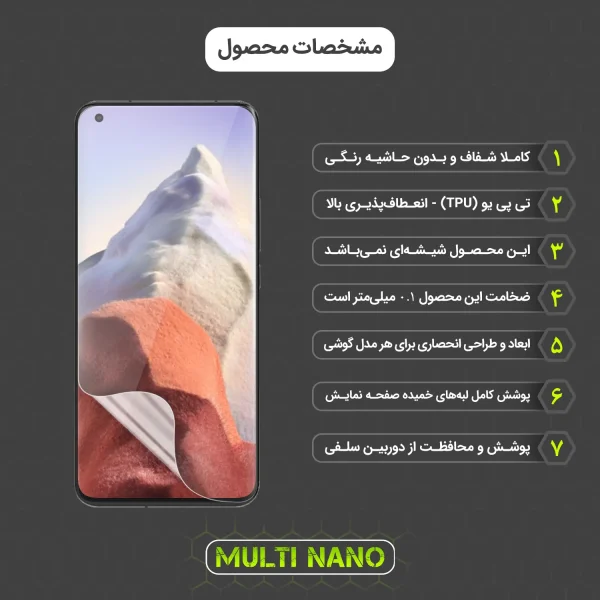 محافظ صفحه نمایش موبایل شیائومی Mi 11 Ultra