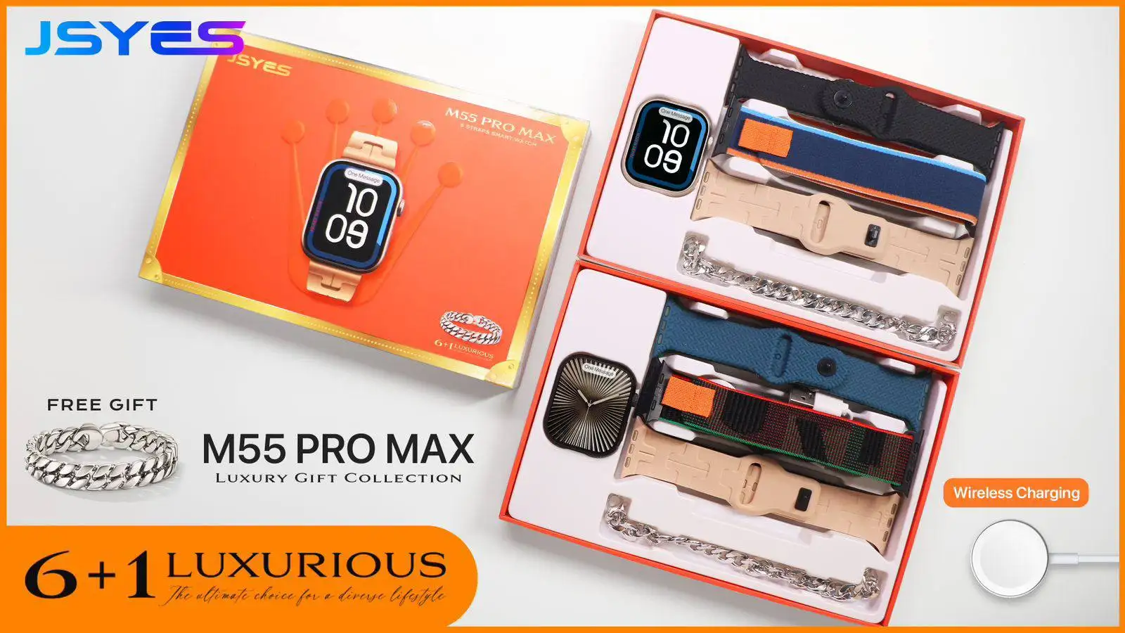 ساعت هوشمند جی اس یس مدل M55 PRO MAX