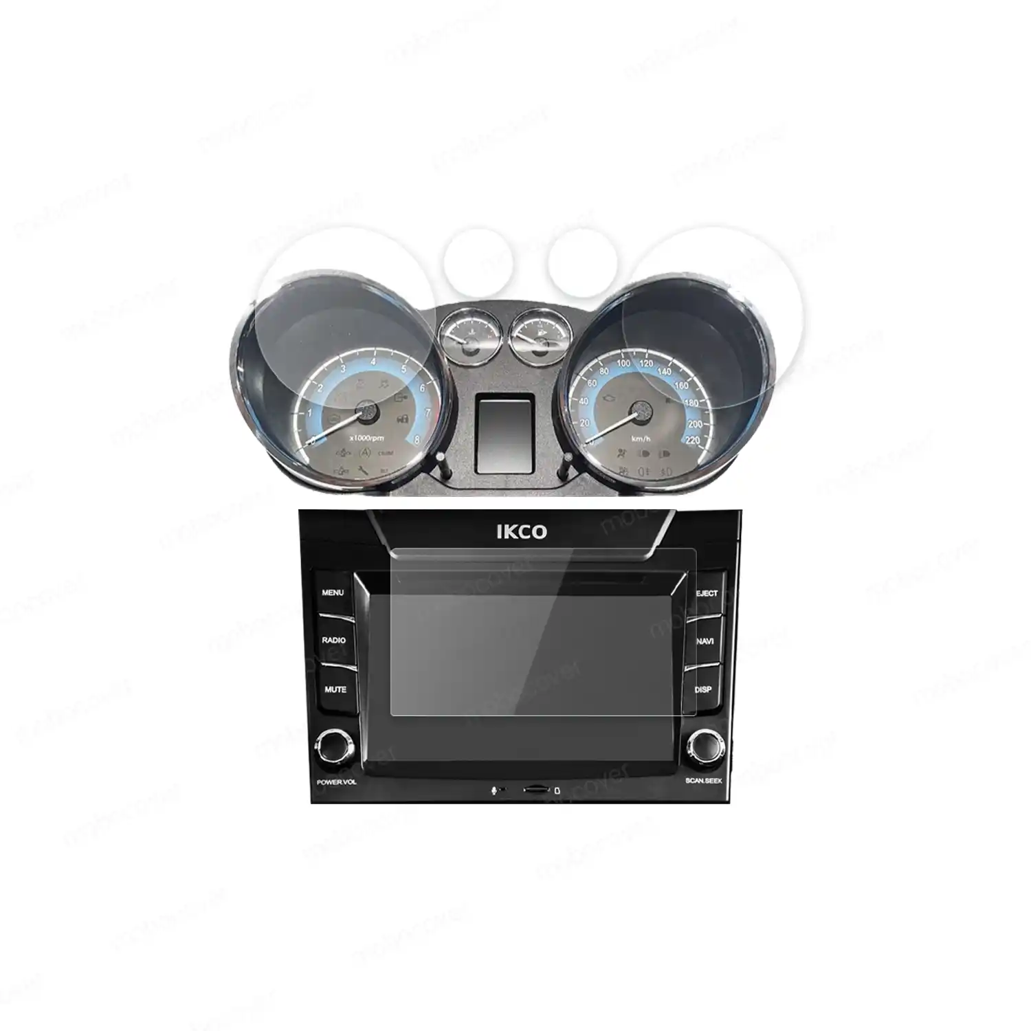 پک محافظ صفحه مانیتور و کیلومتر خودرو مدل دنا پلاس