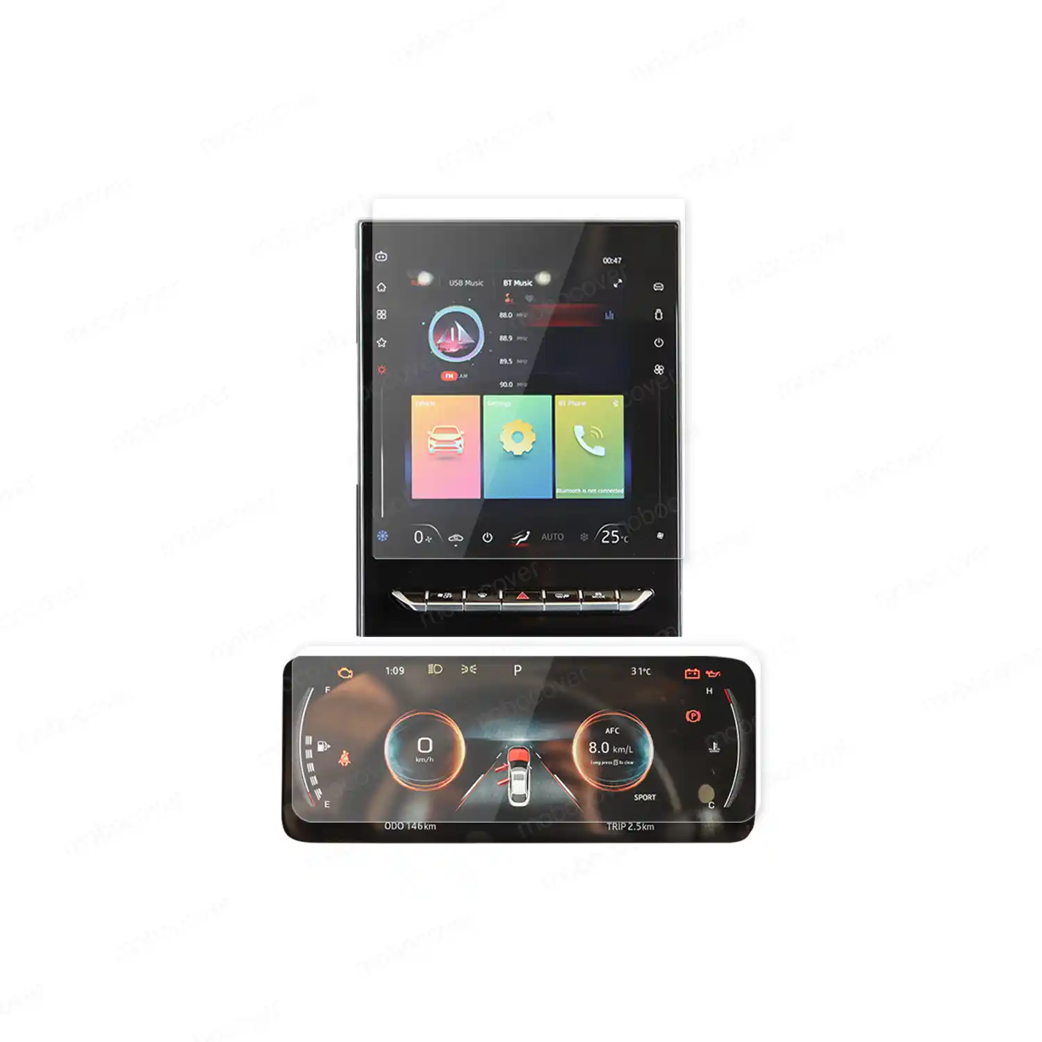 محافظ صفحه مانیتور و کیلومتر خودرو کی ام سی J7