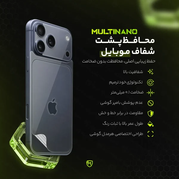 گلس محافظ پشت گوشی Nokia 1.4 / نوکیا ۱.۴ - تصویر 5